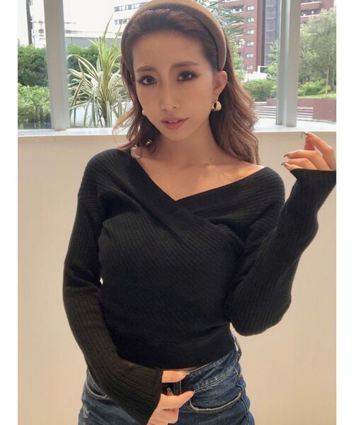 RESEXXY(リゼクシー)の「Vネックニット(ニット/セーター・レディース・ブラック・FREE)」の12枚目の写真