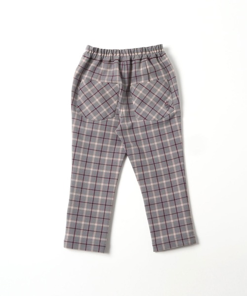 KP(ケーピー)の「リボン付きストレッチ先染めチェックパンツ(100-130cm)(チノパンツ・キッズ・グレー/ブルー・110cm/120cm/100cm/130cm)」の4枚目の写真