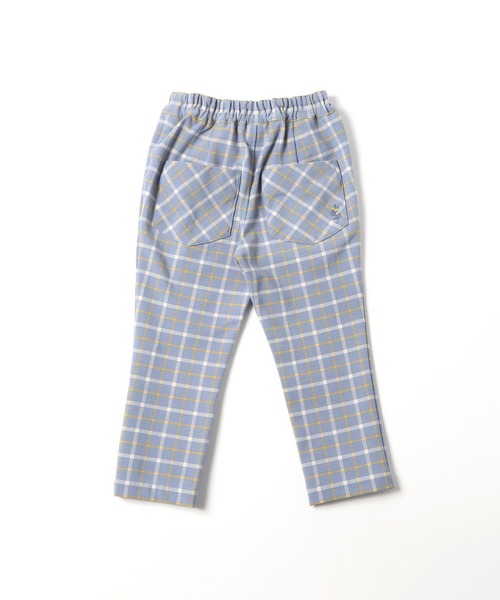 KP(ケーピー)の「リボン付きストレッチ先染めチェックパンツ(100-130cm)(チノパンツ・キッズ・グレー/ブルー・110cm/120cm/100cm/130cm)」の5枚目の写真