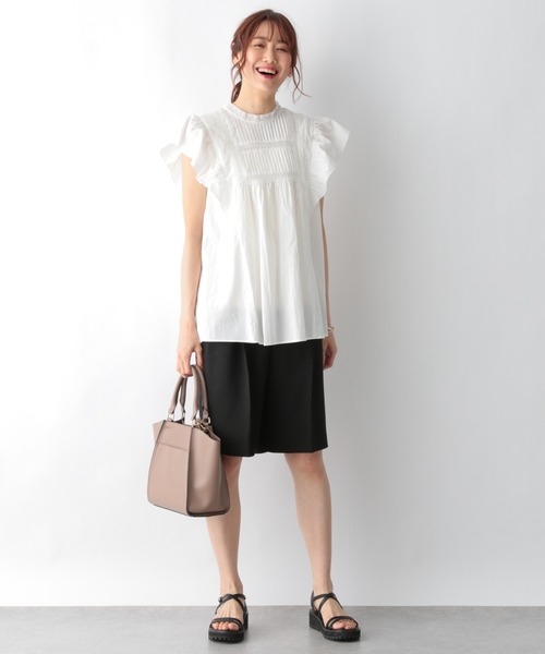 GLOBAL WORK（グローバルワーク）の「リネンライクショートパンツ/954817（その他パンツ・レディース・ブラック/キャメル・MEDIUM/LARGE）」の7枚目の写真