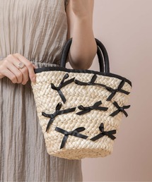 flower | ナチュラルリボンバッグ(かごバッグ)