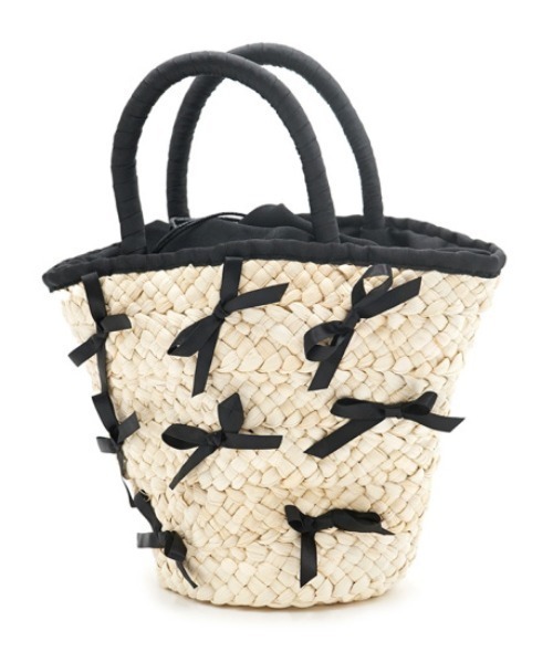 flower（フラワー）の「ナチュラルリボンバッグ（かごバッグ・レディース・ブラック・FREE）」の13枚目の写真