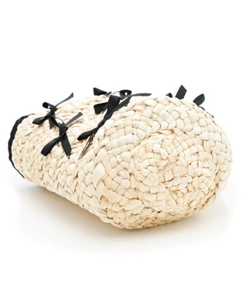 flower（フラワー）の「ナチュラルリボンバッグ（かごバッグ・レディース・ブラック・FREE）」の11枚目の写真