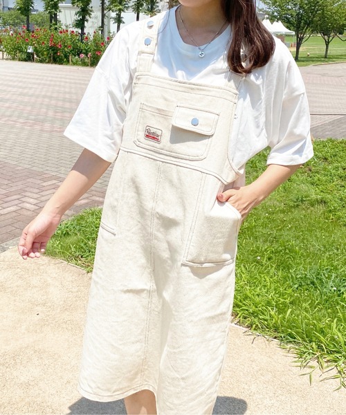 apres jour（アプレジュール）の「ワッペン付きジャンスカ【ZOZOTOWN限定アイテム】（ジャンパースカート・レディース・モカ/アイボリー・X-LARGE/SMALL/MEDIUM）」の8枚目の写真