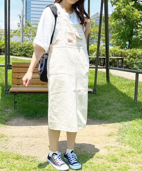 apres jour（アプレジュール）の「ワッペン付きジャンスカ【ZOZOTOWN限定アイテム】（ジャンパースカート・レディース・モカ/アイボリー・X-LARGE/SMALL/MEDIUM）」の3枚目の写真