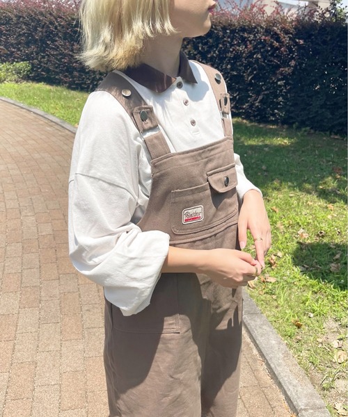 apres jour（アプレジュール）の「ワッペン付きジャンスカ【ZOZOTOWN限定アイテム】（ジャンパースカート・レディース・モカ/アイボリー・X-LARGE/SMALL/MEDIUM）」の12枚目の写真