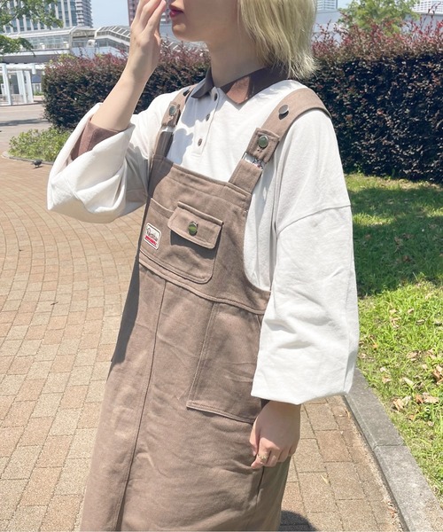 apres jour（アプレジュール）の「ワッペン付きジャンスカ【ZOZOTOWN限定アイテム】（ジャンパースカート・レディース・モカ/アイボリー・X-LARGE/SMALL/MEDIUM）」の16枚目の写真