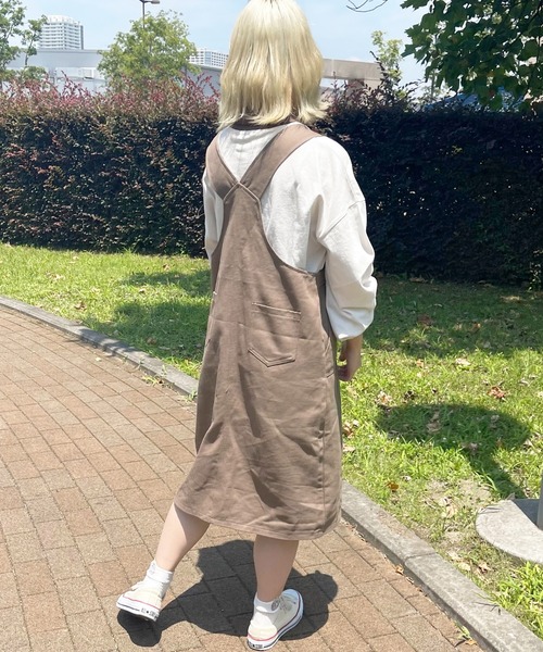 apres jour（アプレジュール）の「ワッペン付きジャンスカ【ZOZOTOWN限定アイテム】（ジャンパースカート・レディース・モカ/アイボリー・X-LARGE/SMALL/MEDIUM）」の7枚目の写真