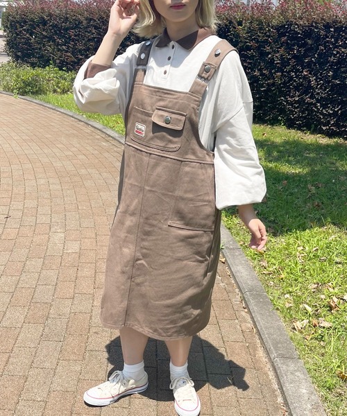 ワッペン付きジャンスカ【ZOZOTOWN限定アイテム】（ジャンパースカート