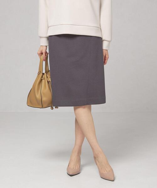 closet story（クローゼットストーリー）の「＜closet story（クローゼットストーリー）＞ ブークレ タイトスカート -ウォッシャブル-（スカート・レディース・ダークグレー/オフホワイト/ライム・FREE）」の3枚目の写真