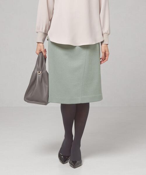 closet story（クローゼットストーリー）の「＜closet story（クローゼットストーリー）＞ ブークレ タイトスカート -ウォッシャブル-（スカート・レディース・ダークグレー/オフホワイト/ライム・FREE）」の9枚目の写真