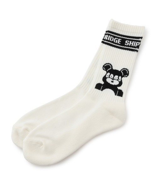 BE@RBRICK(ベアブリック)の「BE@RBRICK×BRIDGE SHIP HOUSEソックス(ソックス/靴下・メンズ・ホワイト/ブラック・FREE)」の3枚目の写真