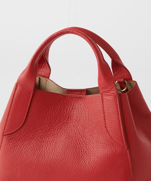 RIVE DROITE（リヴドロワ）の「PIENNE/ピエンヌ　レザートートM（トートバッグ・レディース・ライトグレー/グレー系その他/レッド・M）」の20枚目の写真