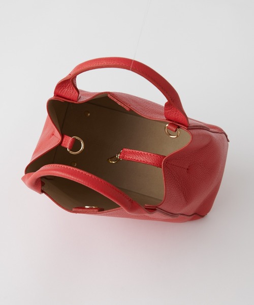 RIVE DROITE（リヴドロワ）の「PIENNE/ピエンヌ　レザートートM（トートバッグ・レディース・ライトグレー/グレー系その他/レッド・M）」の9枚目の写真