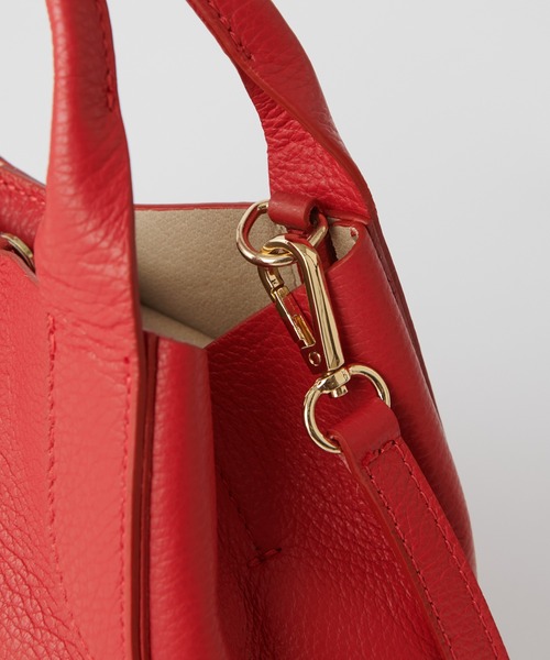 RIVE DROITE（リヴドロワ）の「PIENNE/ピエンヌ　レザートートM（トートバッグ・レディース・ライトグレー/グレー系その他/レッド・M）」の6枚目の写真