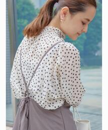 green label relaxing | 【本田翼さん着用】ドット ギャザー ブラウス(シャツ/ブラウス)