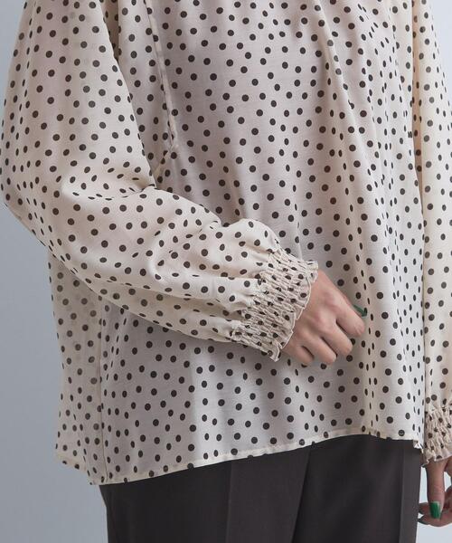 green label relaxing(グリーンレーベルリラクシング)の「ドット ギャザー ブラウス(シャツ/ブラウス・レディース・ブラック/ベージュ・FREE)」の13枚目の写真