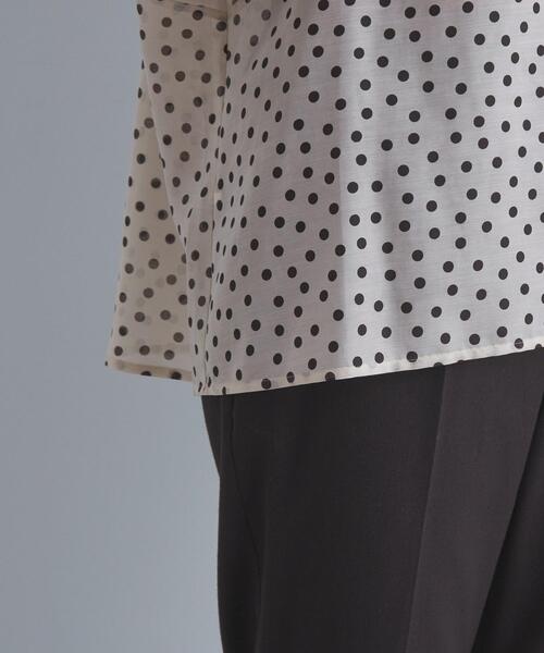 green label relaxing(グリーンレーベルリラクシング)の「ドット ギャザー ブラウス(シャツ/ブラウス・レディース・ブラック/ベージュ・FREE)」の14枚目の写真