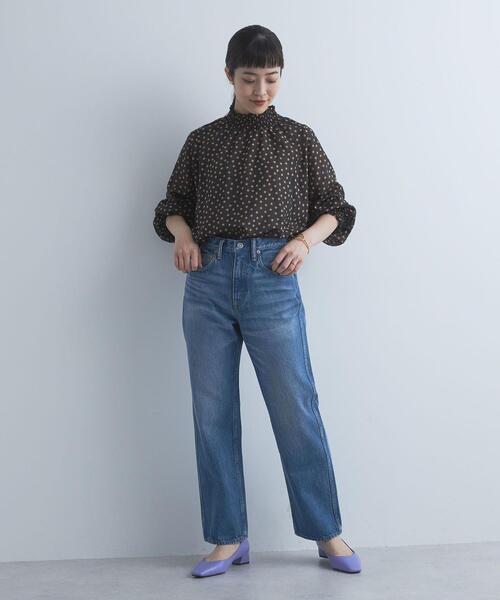 green label relaxing(グリーンレーベルリラクシング)の「ドット ギャザー ブラウス(シャツ/ブラウス・レディース・ブラック/ベージュ・FREE)」の20枚目の写真