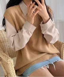 SONYUNARA Ｖネックニットベスト