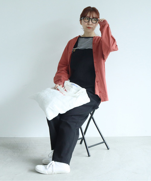 PAR ICI KLASSISK(パーリッシィクラシスク)の「フィンクスブロード伊吹染め 袖リブブラウス (セットアップ対応)(シャツ/ブラウス・レディース・グリーン/アイボリー/レッド・FREE)」の12枚目の写真