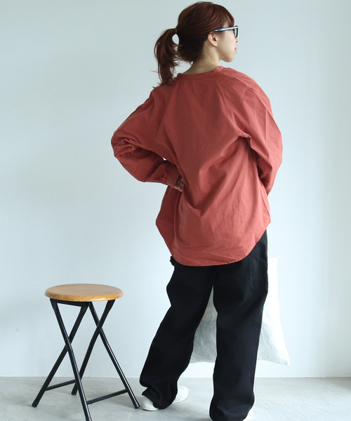 PAR ICI KLASSISK(パーリッシィクラシスク)の「フィンクスブロード伊吹染め 袖リブブラウス (セットアップ対応)(シャツ/ブラウス・レディース・グリーン/アイボリー/レッド・FREE)」の11枚目の写真