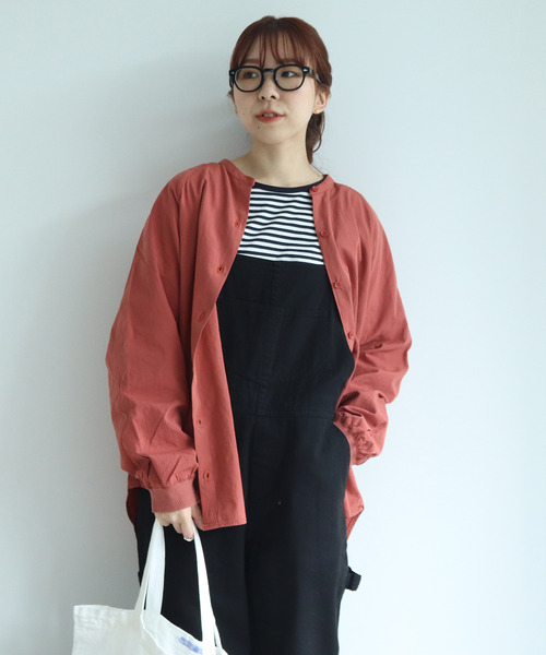 PAR ICI KLASSISK(パーリッシィクラシスク)の「フィンクスブロード伊吹染め 袖リブブラウス (セットアップ対応)(シャツ/ブラウス・レディース・グリーン/アイボリー/レッド・FREE)」の8枚目の写真