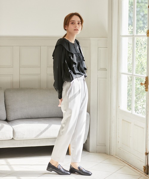Rewde(ルゥデ)の「テーパードパンツ(1R12-09081)(その他パンツ・レディース・ブラック/グリーン/ライトグレー/モーブ系・S/M/L)」の22枚目の写真