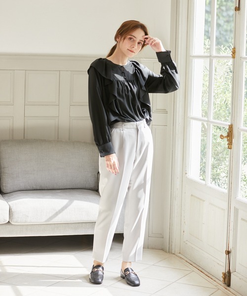 Rewde(ルゥデ)の「テーパードパンツ(1R12-09081)(その他パンツ・レディース・ブラック/グリーン/ライトグレー/モーブ系・S/M/L)」の11枚目の写真