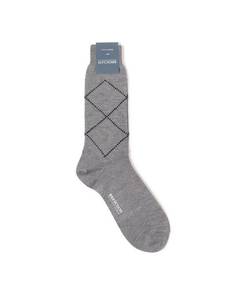 Bresciani（ブレシアニ）の「BRESCIANI / ウールナイロン アーガイルソックス（ソックス/靴下・メンズ・グリーン系その他4/ブラウン/ネイビー/グレー/ブラック/チャコールグレー/ライトブラウン/ベージュ/ダークグリーン/ブラウン系その他5/ブラック系その他4・ONE SIZE）」の5枚目の写真