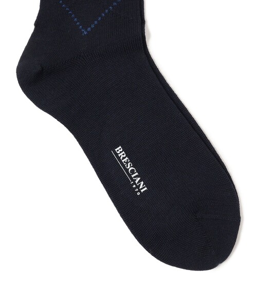 Bresciani（ブレシアニ）の「BRESCIANI / ウールナイロン アーガイルソックス（ソックス/靴下・メンズ・グリーン系その他4/ブラウン/ネイビー/グレー/ブラック/チャコールグレー/ライトブラウン/ベージュ/ダークグリーン/ブラウン系その他5/ブラック系その他4・ONE SIZE）」の14枚目の写真