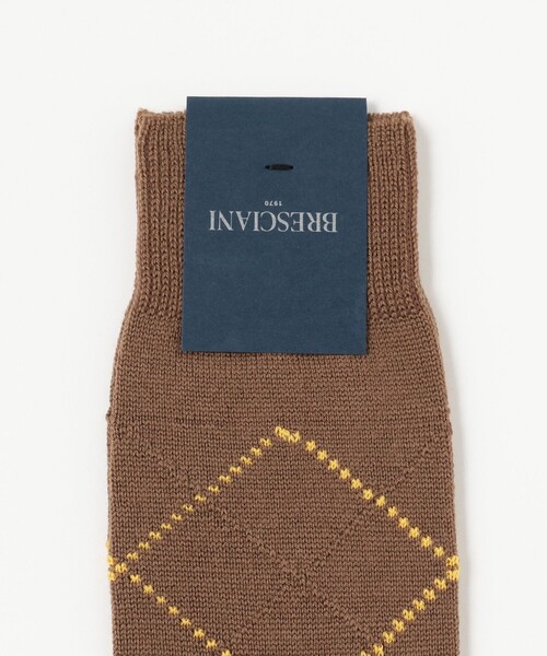 Bresciani（ブレシアニ）の「BRESCIANI / ウールナイロン アーガイルソックス（ソックス/靴下・メンズ・グリーン系その他4/ブラウン/ネイビー/グレー/ブラック/チャコールグレー/ライトブラウン/ベージュ/ダークグリーン/ブラウン系その他5/ブラック系その他4・ONE SIZE）」の13枚目の写真