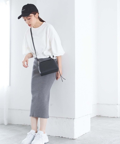 Edit Sheen（エディットシーン）の「リブニットタイトスカート（スカート・レディース・ブラック/グレー・FREE）」の11枚目の写真