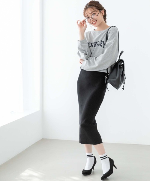 Edit Sheen（エディットシーン）の「リブニットタイトスカート（スカート・レディース・ブラック/グレー・FREE）」の13枚目の写真