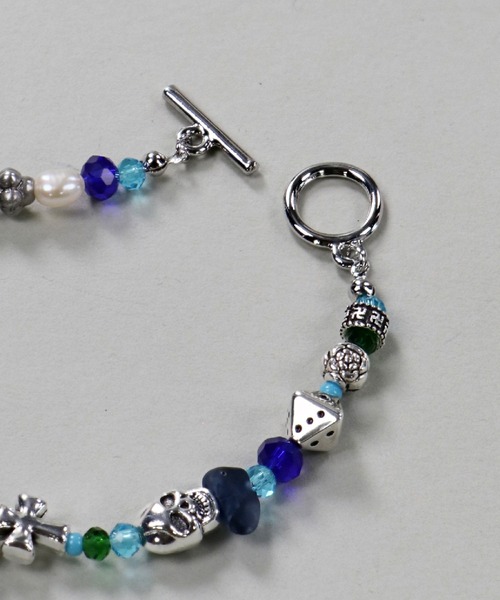 SPINNS（スピンズ）の「ビーズブレスレット（ブレスレット・メンズ・ブルー/ブラック・ONESIZE）」の5枚目の写真