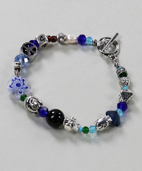 SPINNS（スピンズ）の「ビーズブレスレット（ブレスレット・メンズ・ブルー/ブラック・ONESIZE）」の8枚目の写真