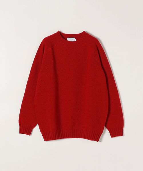 ◆タグ付き◆SHIPS ハーレイオブスコットランド ウール クルーネック ニット SHIPS別注】HARLEY OF SCOTLAND: ウール シャギー クルーネック ニット