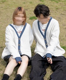 裏起毛Vカーディガン(ユニセックス)