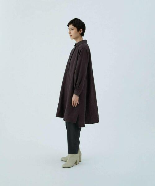 conges payes ADIEU TRISTESSE(コンジェ ペイエ アデュートリステス)の「リネンチュニック(チュニック・レディース・キナリ/チャコール・38)」の13枚目の写真
