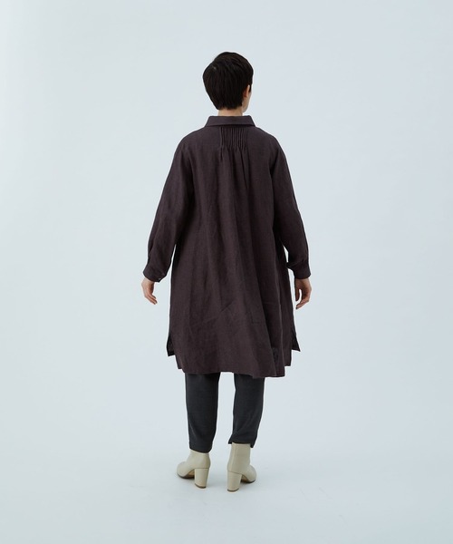 conges payes ADIEU TRISTESSE(コンジェ ペイエ アデュートリステス)の「リネンチュニック(チュニック・レディース・キナリ/チャコール・38)」の3枚目の写真