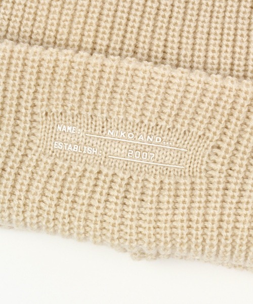 niko and...（ニコアンド）の「プリントニットワッチ（ニットキャップ/ビーニー・メンズ・ブラック/ブラウン/オフホワイト/オリーブ/オレンジ/ブルー・FREE）」の15枚目の写真