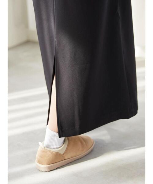 AMERICAN HOLIC（アメリカンホリック）の「VネックWポケットワンピース（ジャンパースカート・レディース・ブラック/モカ・L/M）」の11枚目の写真