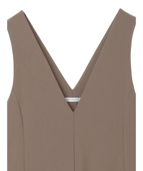 AMERICAN HOLIC（アメリカンホリック）の「VネックWポケットワンピース（ジャンパースカート・レディース・ブラック/モカ・L/M）」の14枚目の写真