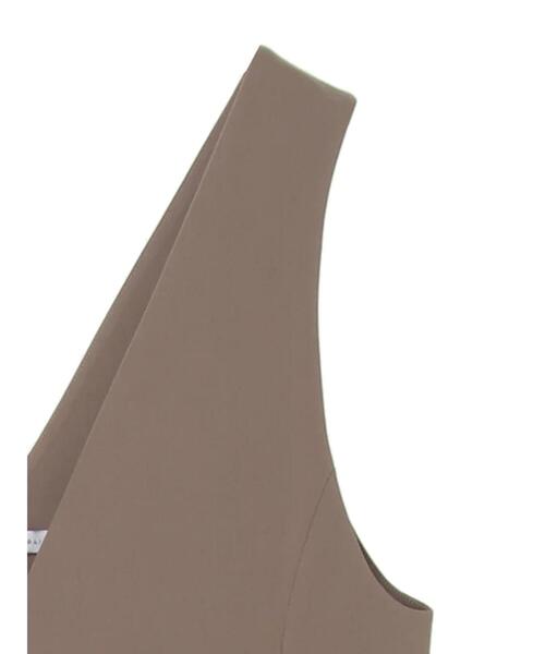 AMERICAN HOLIC（アメリカンホリック）の「VネックWポケットワンピース（ジャンパースカート・レディース・ブラック/モカ・L/M）」の15枚目の写真