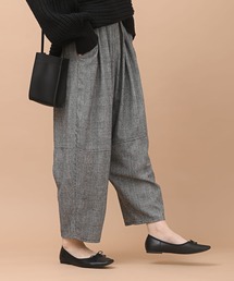 チェック柄エッグパンツ