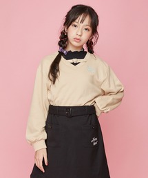 JENNI love（ジェニィラブ）の「テレコレイヤード風トレーナー（スウェット・キッズ）」