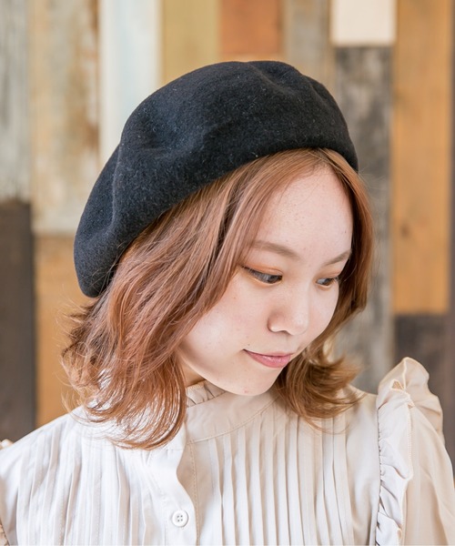 無(ム)の「BASQUE BIG BERET 【バスクビッグベレー】(ハンチング/ベレー帽・レディース・チャコールグレー/ブラウン/ブラック・FREE)」の4枚目の写真