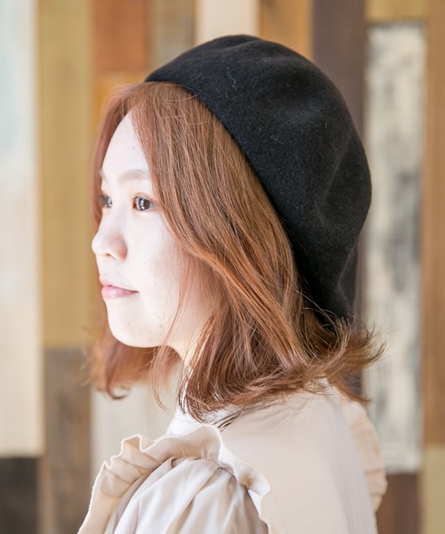 無(ム)の「BASQUE BIG BERET 【バスクビッグベレー】(ハンチング/ベレー帽・レディース・チャコールグレー/ブラウン/ブラック・FREE)」の8枚目の写真