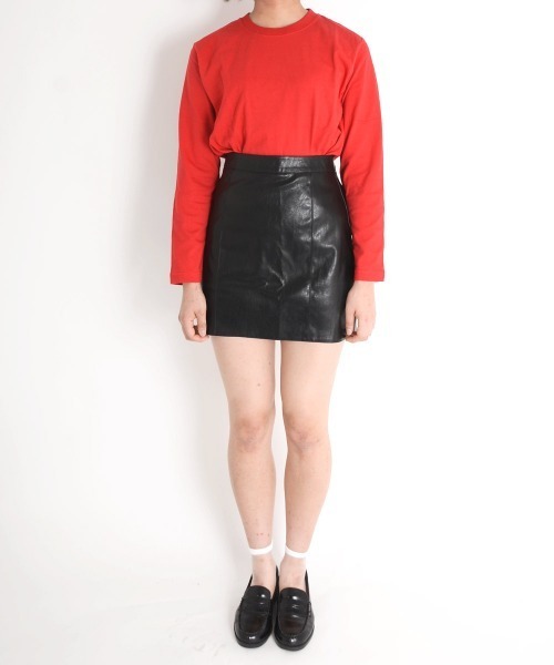 urge:(アージコロン )の「【URGE:】 合成皮革 ミニスカート(スカート・レディース・ブラック・SMALL/MEDIUM/X-LARGE/LARGE)」の8枚目の写真