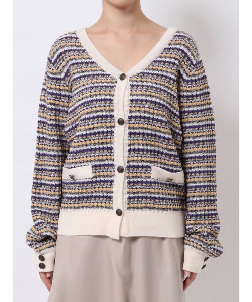 dazzlin（ダズリン）の「ツイードミドルカーディガン（カーディガン/ボレロ・レディース・ベージュ/パープル・FREE）」の11枚目の写真